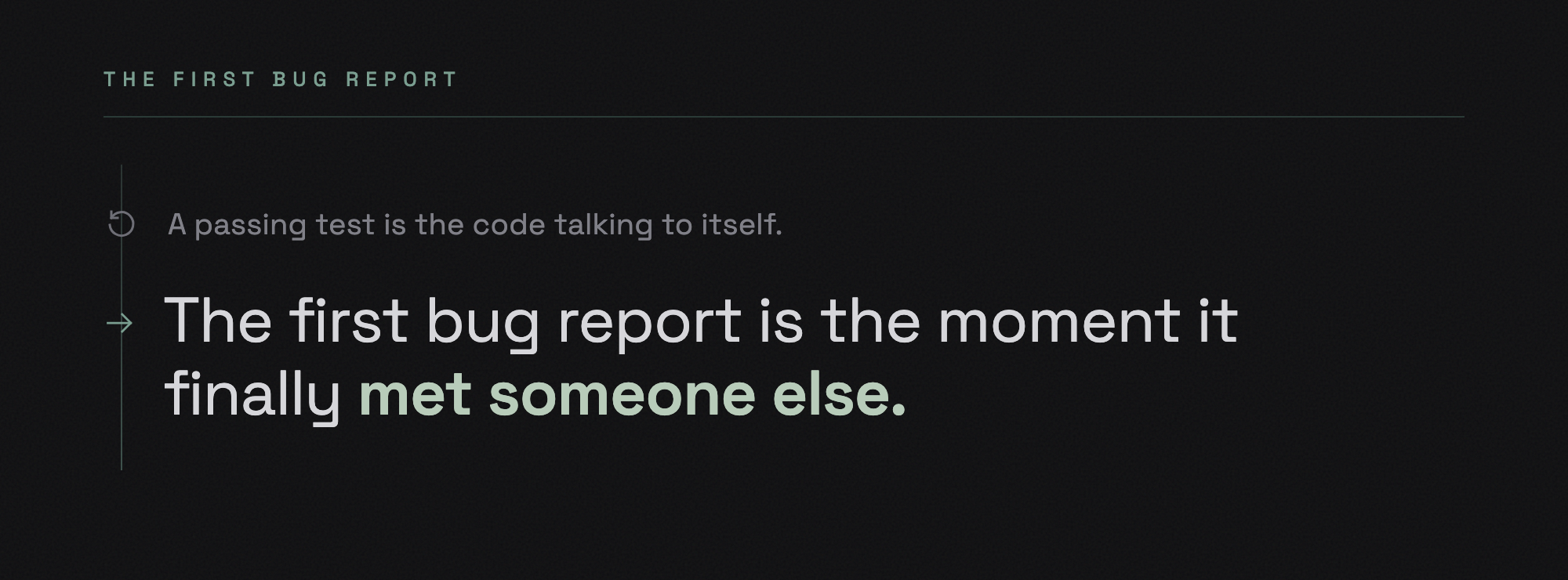 The First Bug Report